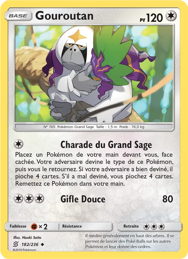 Carte Pokémon Gouroutan 182/236 de l'extension Harmonie des Esprits