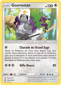 Carte Pokémon Gouroutan 182