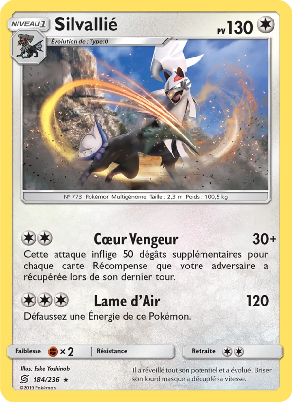 Carte Pokémon Silvallié 184/236 de l'extension Harmonie des Esprits