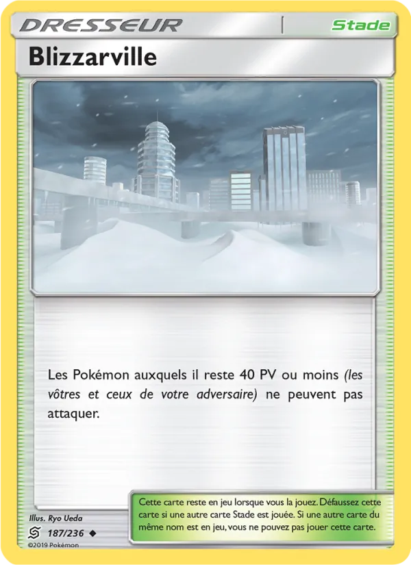 Carte Pokémon Blizzarville 187/236 de l'extension Harmonie des Esprits