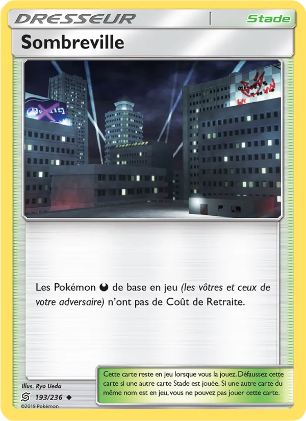Carte Pokémon Sombreville 193/236 de l'extension Harmonie des Esprits