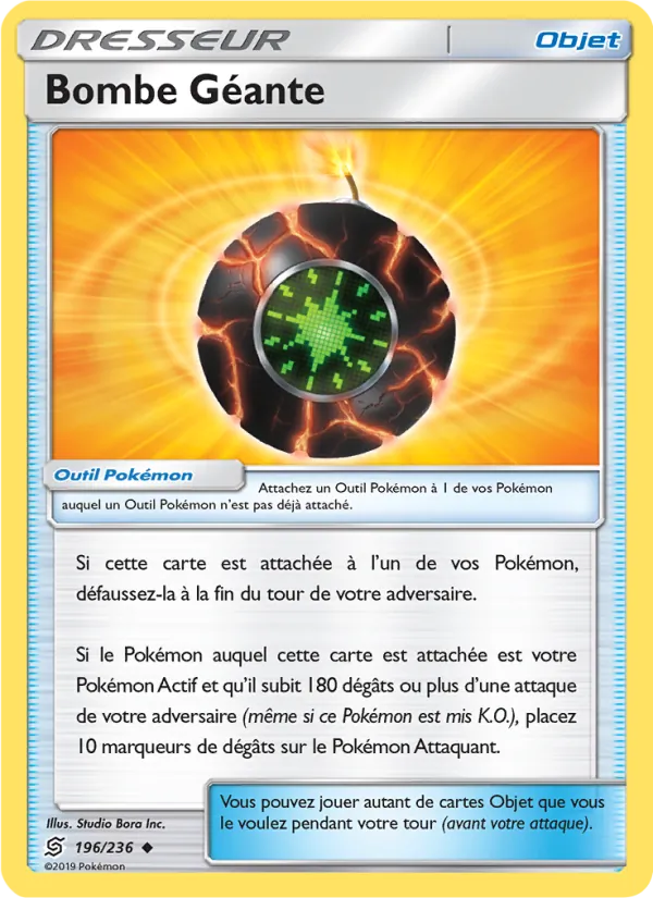 Carte Pokémon Bombe Géante 196/236 de l'extension Harmonie des Esprits