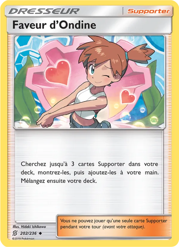 Carte Pokémon Faveur d’Ondine 202/236 de l'extension Harmonie des Esprits