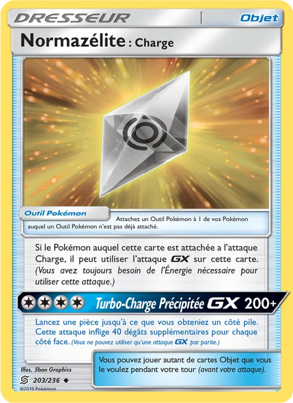 Carte Pokémon Normazélite : Charge 203/236 de l'extension Harmonie des Esprits
