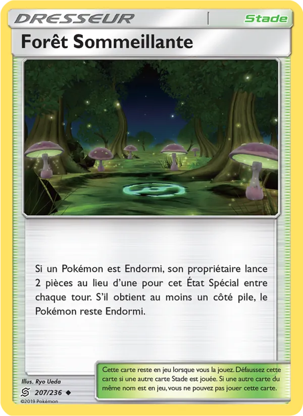 Carte Pokémon Forêt Sommeillante 207/236 de l'extension Harmonie des Esprits