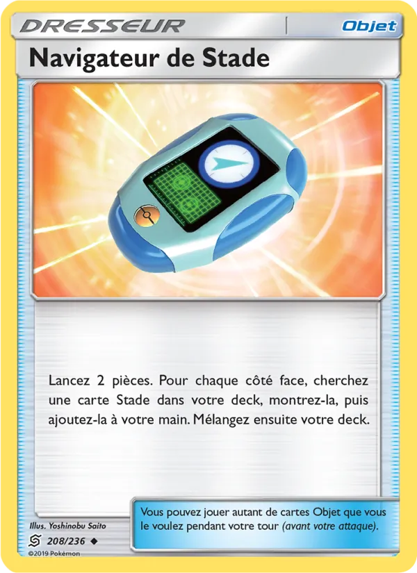 Carte Pokémon Navigateur de Stade 208/236 de l'extension Harmonie des Esprits