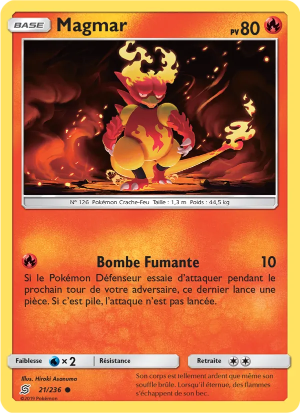 Carte Pokémon Magmar 21/236 de l'extension Harmonie des Esprits