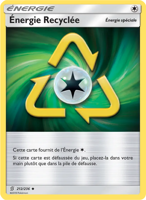 Carte Pokémon Énergie Recyclée 212/236 de l'extension Harmonie des Esprits