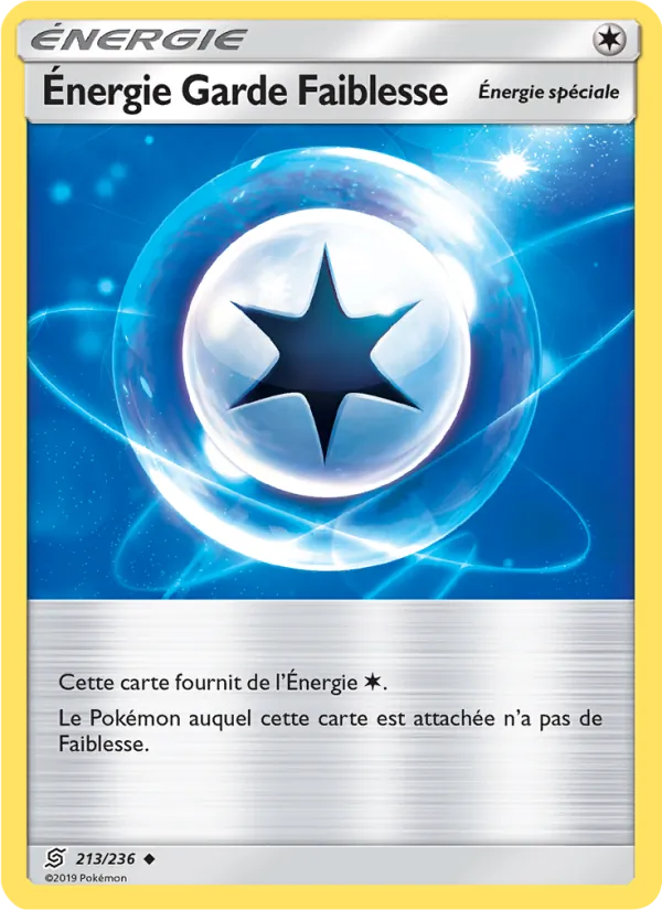 Carte Pokémon Énergie Garde Faiblesse 213/236 de l'extension Harmonie des Esprits
