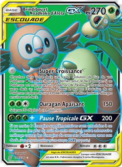 Carte Pokémon Brindibou et Noadkoko d’Alola GX 214 — Harmonie des Esprits