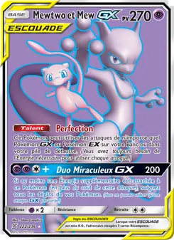 Carte Pokémon Mewtwo et Mew GX 222 — Harmonie des Esprits