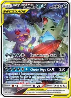 Carte Pokémon Méga-Ténéfix et Tyranocif GX 226