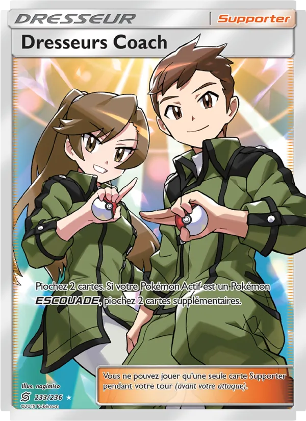 Carte Pokémon Dresseurs Coach 233/236 de l'extension Harmonie des Esprits