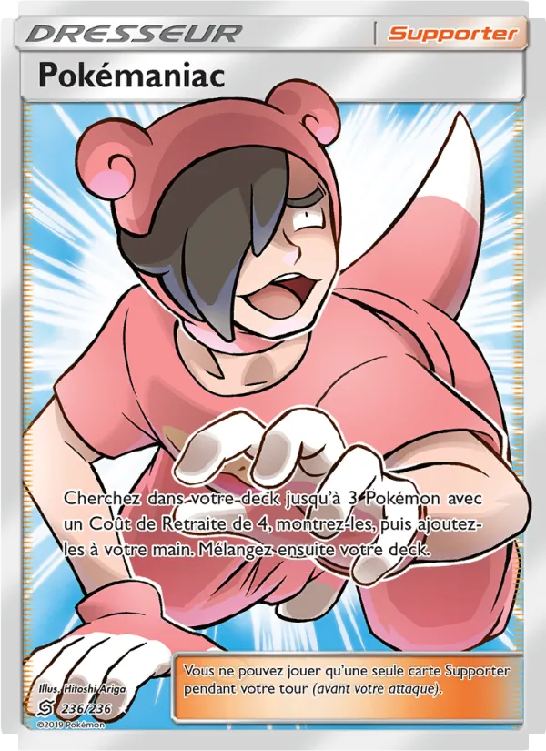 Carte Pokémon Pokémaniac 236/236 de l'extension Harmonie des Esprits