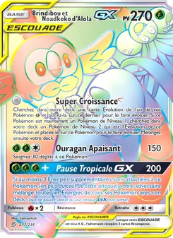 Carte Pokémon Brindibou et Noadkoko d’Alola GX 237