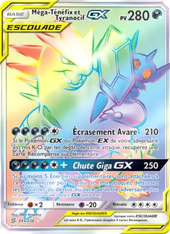 Carte Pokémon Méga-Ténéfix et Tyranocif GX 245