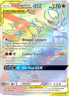 Carte Pokémon Carchacrok et Giratina GX 247