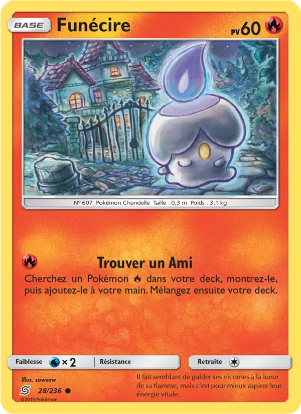 Carte Pokémon Funécire 28/236 de l'extension Harmonie des Esprits