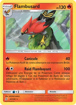 Carte Pokémon Flambusard 32
