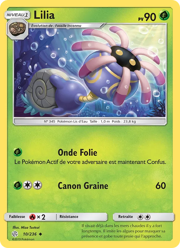 Carte Pokémon Lilia 10/236 de l'extension Éclipse Cosmique