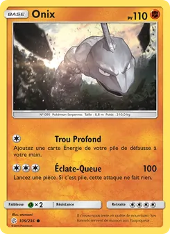 Carte Pokémon Onix 105