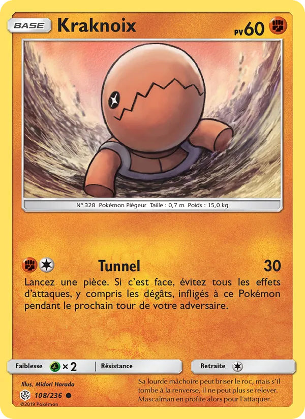Carte Pokémon Kraknoix 108/236 de l'extension Éclipse Cosmique