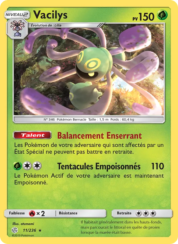 Carte Pokémon Vacilys 11/236 de l'extension Éclipse Cosmique