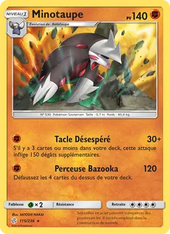 Carte Pokémon Minotaupe 115