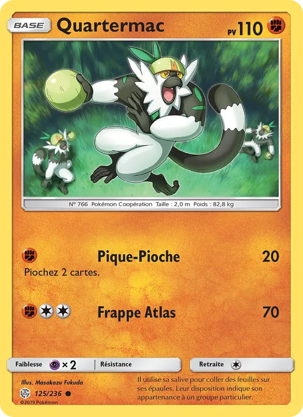 Carte Pokémon Quartermac 125/236 de l'extension Éclipse Cosmique