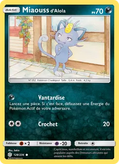 Carte Pokémon Miaouss d’Alola 128