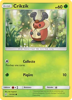 Carte Pokémon Crikzik 13