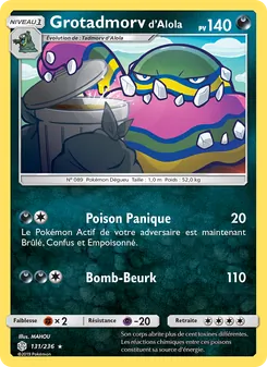 Carte Pokémon Grotadmorv d’Alola 131