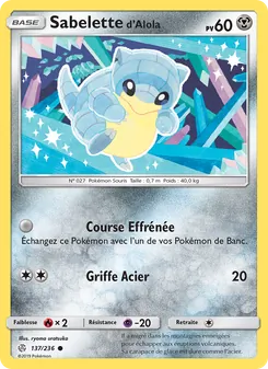 Carte Pokémon Sabelette d’Alola 137