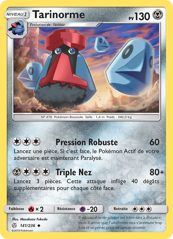 Carte Pokémon Tarinorme 141/236 de l'extension Éclipse Cosmique