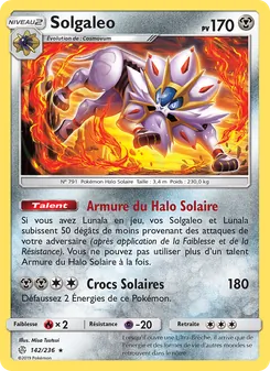 Carte Pokémon Solgaleo 142 — Éclipse Cosmique