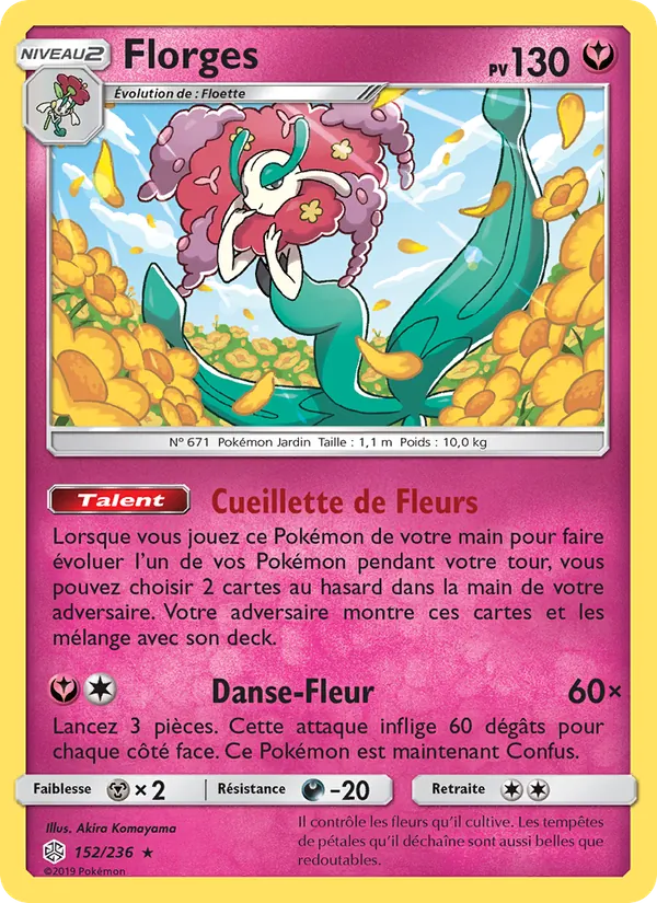 Carte Pokémon Florges 152/236 de l'extension Éclipse Cosmique