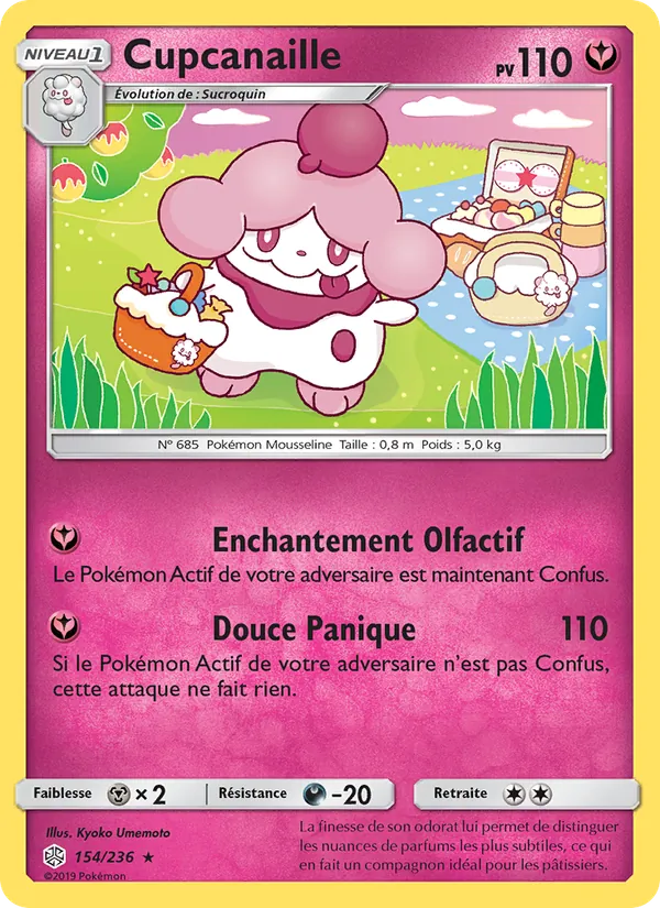 Carte Pokémon Cupcanaille 154/236 de l'extension Éclipse Cosmique