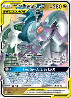 Carte Pokémon Arceus, Dialga et Palkia GX 156