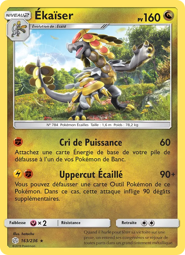 Carte Pokémon Ékaïser 163/236 de l'extension Éclipse Cosmique