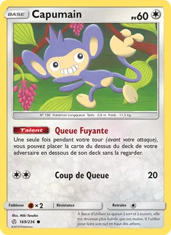 Carte Pokémon Capumain 169