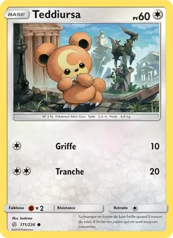 Carte Pokémon Teddiursa 171