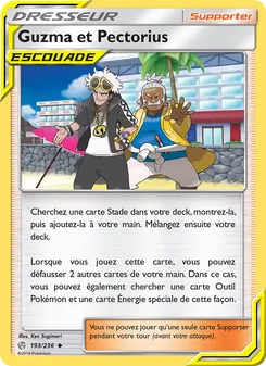 Carte Pokémon Guzma et Pectorius 193 — Éclipse Cosmique