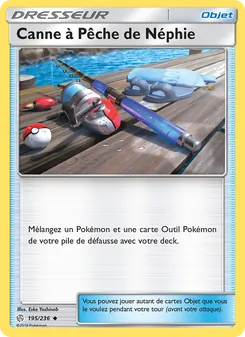 Carte Pokémon Canne à Pêche de Néphie 195 — Éclipse Cosmique