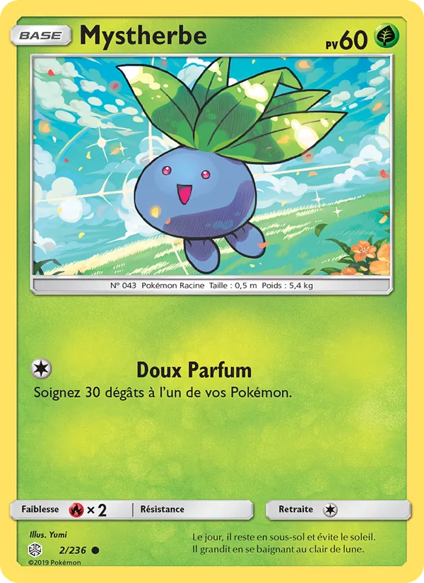 Carte Pokémon Mystherbe 2/236 de l'extension Éclipse Cosmique