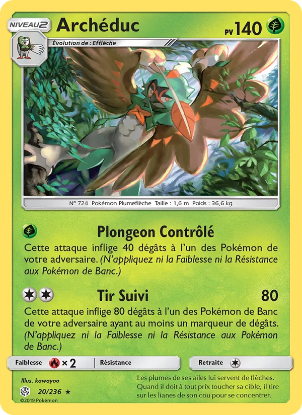 Carte Pokémon Archéduc 20/236 de l'extension Éclipse Cosmique