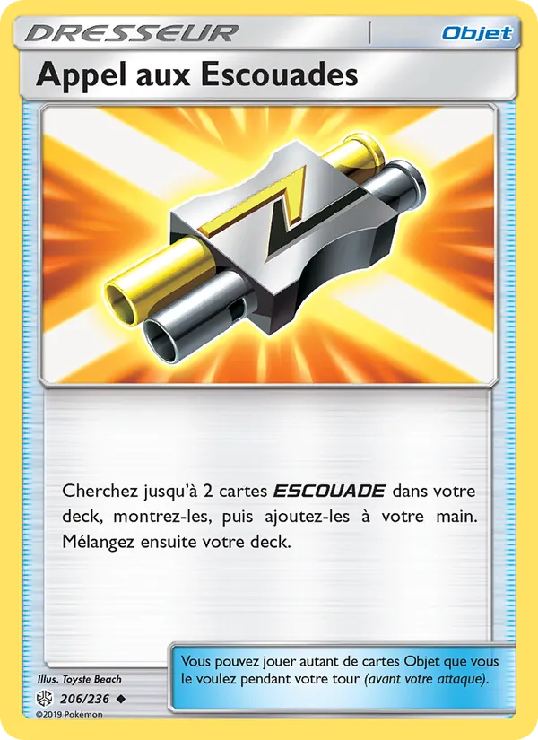 Carte Pokémon Appel aux Escouades 206/236 de l'extension Éclipse Cosmique