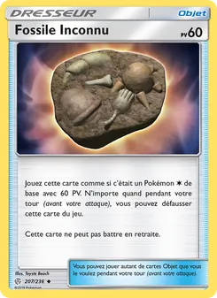 Carte Pokémon Fossile Inconnu 207