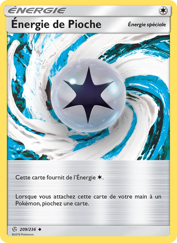 Carte Pokémon Énergie de Pioche 209/236 de l'extension Éclipse Cosmique