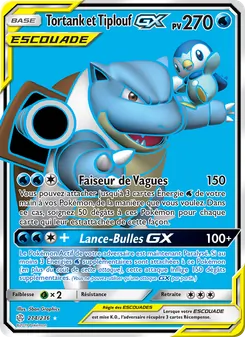 Carte Pokémon Tortank et Tiplouf GX 214