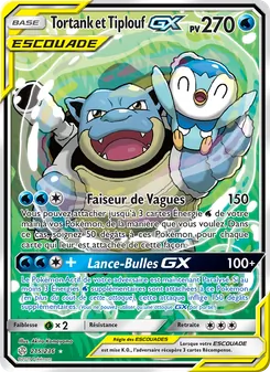 Carte Pokémon Tortank et Tiplouf GX 215
